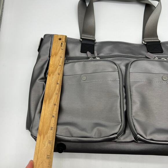 IHKWIP Cargo Catchall Tote with Two Crossbody Straps Gray Color - Picture 10 of 12